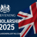 Promotional banner for Chevening Scholarship 2025 with UK flag https://scholarshipalert4u.com/