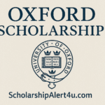 Oxford University Scholarship 2025 promotional banner with Oxford logo and ScholarshipAlert4U.com.