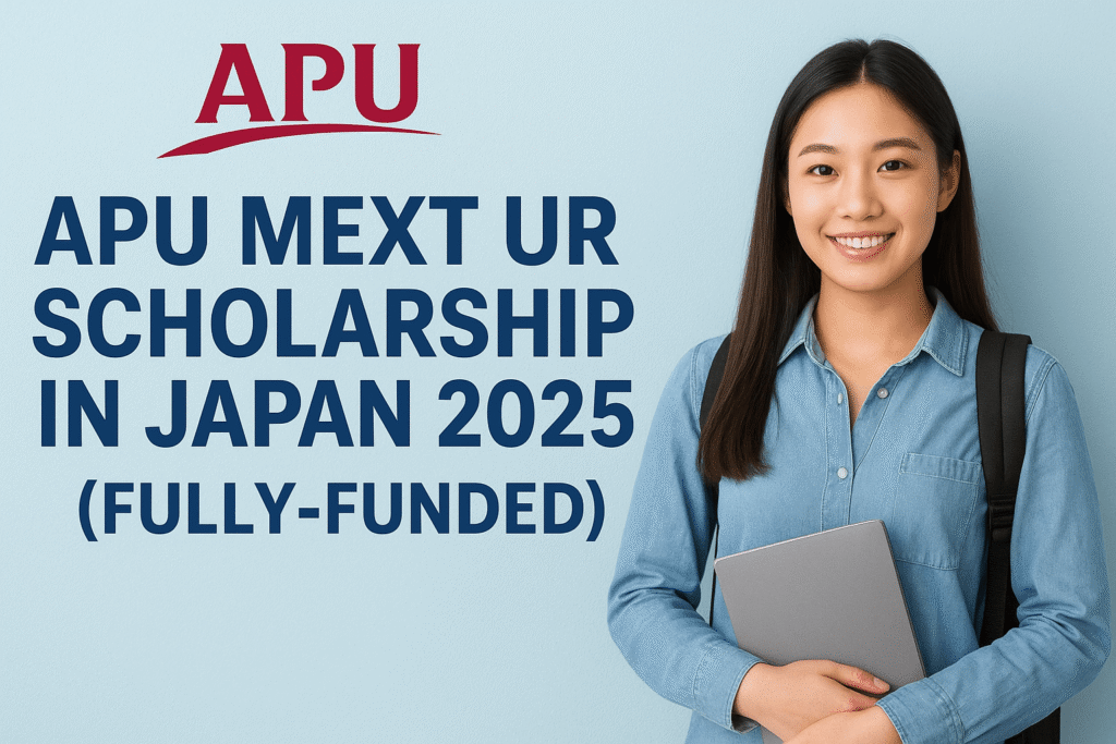 A student celebrating admission to APU under the MEXT UR Scholarship 2025 in Japan