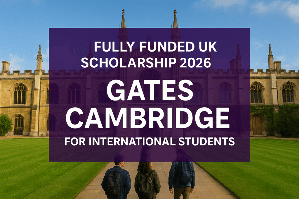 Fully Funded UK Scholarship 2026 – Gates Cambridge for International Students