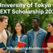 International students smiling at the University of Tokyo campus promoting the MEXT Scholarship 2026 — ScholarshipAlert4u.com