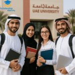 Muhammad Bin Zayed University of Artificial Intelligence (MBZUAI) campus building in Abu Dhabi, UAE.